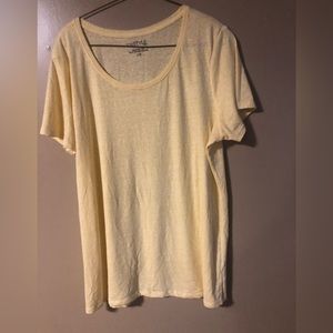 MyStyle Yellow Relaxed Fit Lightweight Tee T-shirt Size Large